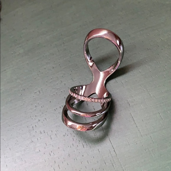 Express silver statement ring size 6 - Picture 2 of 3